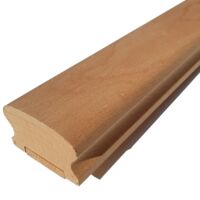 Corrimano passamano in legno di faggio mm 65x45x2000 incluso listello fissaggio