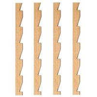 Scaletta reggipiano in legno massello per armadi e scaffali mm 15 x 22 dimensione disponibile: mm 15 x 22 x 3000