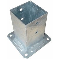 Staffa a bicchiere per fissaggio su cemento portapilastro per legno 71x71x150