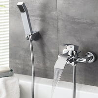 robinet deau froide et chaude Chrome Robinet de douche en laiton pour salle de bain 