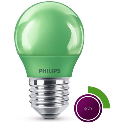 Philips LED Lampe, E27 Tropfenform P45, grün, nicht dimmbar, 1er Pack  [Energieklasse C]