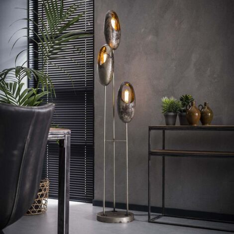 EXO LIGHTING Hängeleuchte SELMA – 60 Cm Kunstfaser-Schirm, Silber, E27, IP20, Für Wohnzimmer, Loft Oder Hotel (max. 150 Cm Höhe)