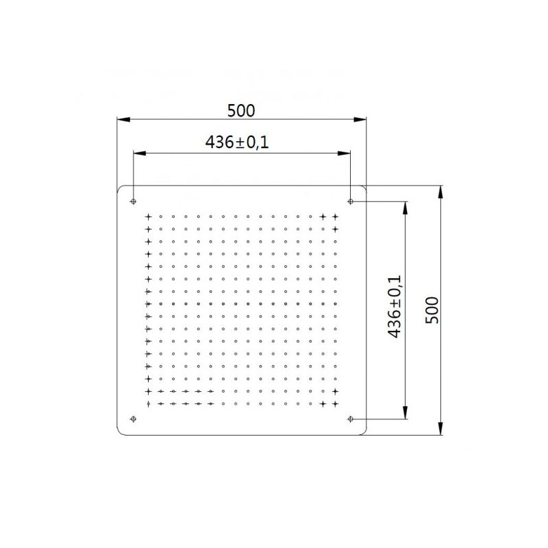 Tête de douche XXL carrée DPG5005 - 50 x 50 cm