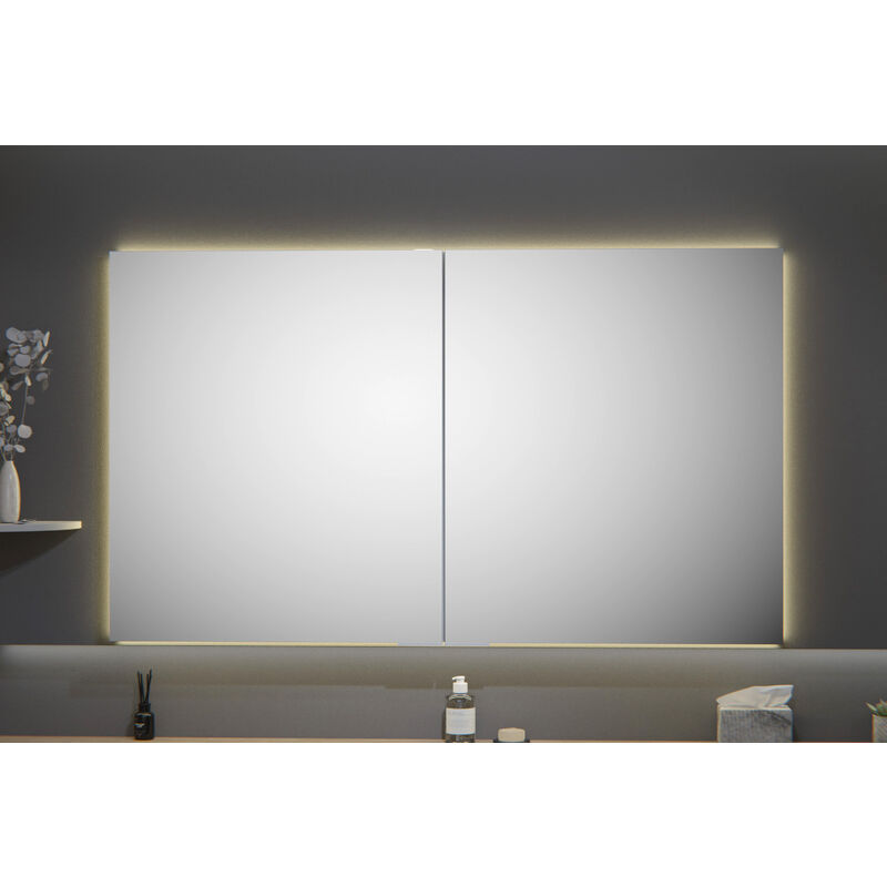 Armoire à glace LED encastrée UP7012 avec prise de courant - 50 cm