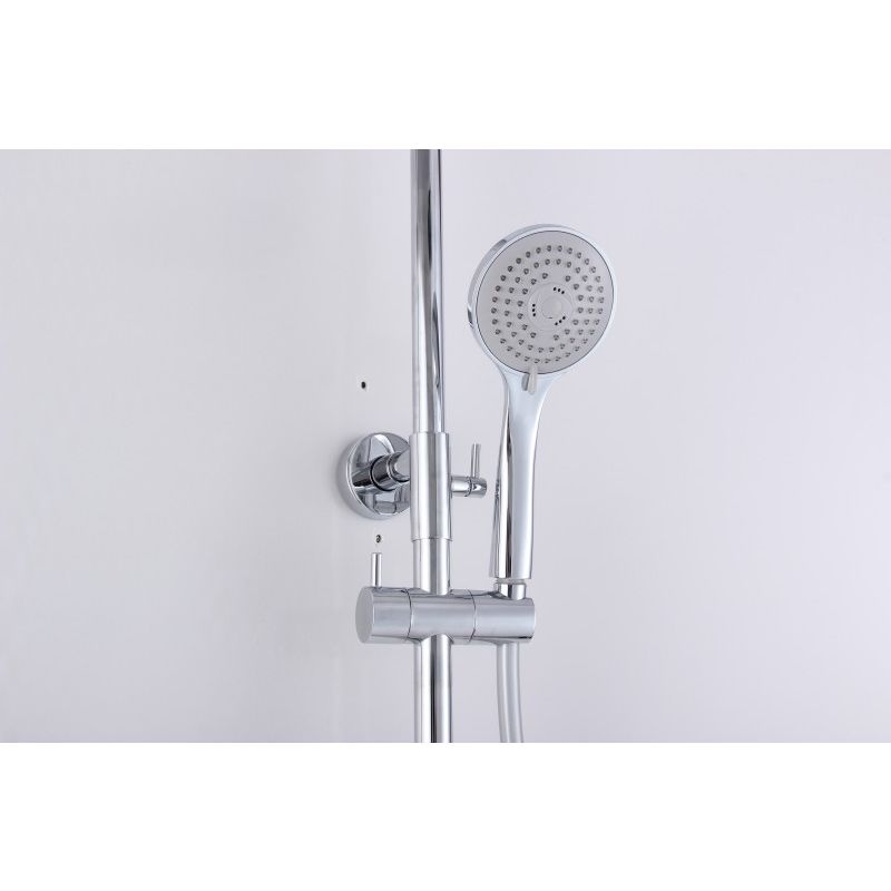 Colonne de douche thermostatique 4011 PRO Noir - avec douchette à main et  pommeau de douche pluie