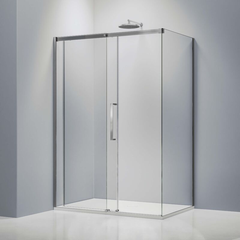Porte de douche coulissante 48 avec panneau latéral 36