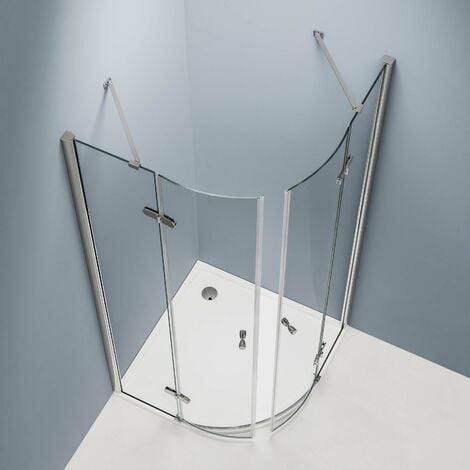 BERNSTEIN - Cabine de douche d'angle quart de cercle verre trempé