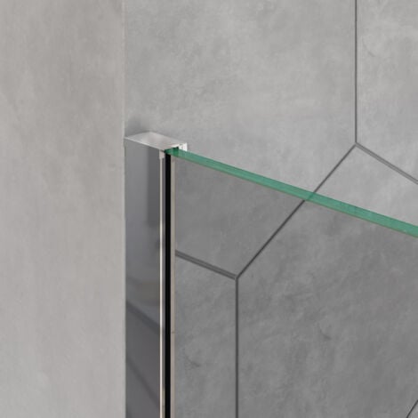 BERNSTEIN - Paroi de douche italienne verre, Cabine de douche italienne barre de fixation - 120x200cm - EX101 1200mm