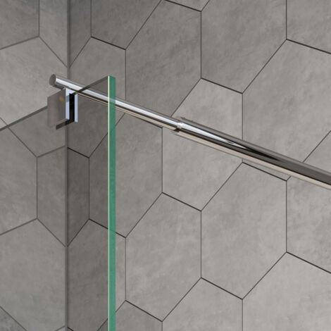 BERNSTEIN - Paroi de douche italienne verre, Cabine de douche italienne barre de fixation - 120x200cm - EX101 1200mm