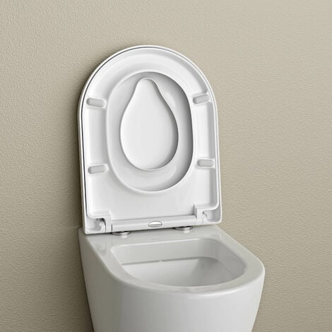 BERNSTEIN Abattant WC plastique avec double Lunette WC pour famille et enfant fermeture en douceur charnieres