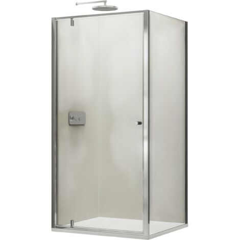 Cabine Parois de douche Angulaire 80x80CM H185 Verre Opaque Fixe+Saloon 2 Portes Pivotantes 80 Cabine Parois de douche Angulaire 80x80CM H185 Verre Opaque Fixe+Saloon 2 Portes Pivotantes 80
