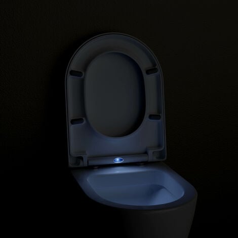 Siège wc de remplacement plat noir, pour nos wc suspendus CH1088