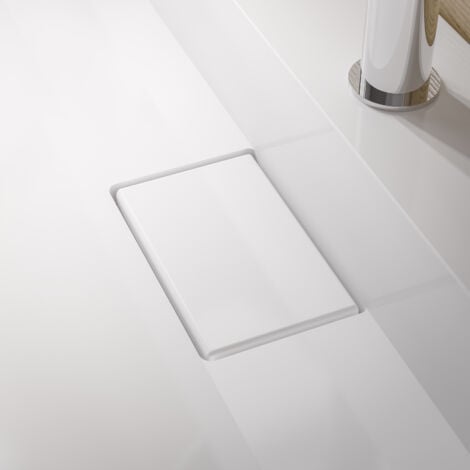 BERNSTEIN - Vasque moderne Lavabo marbre coulé, Lave main à poser - BS6001 - 46x15x 50 cm - sans trou de robinetterie