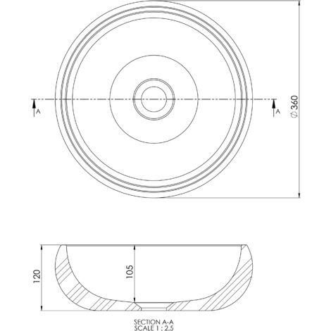Vasque à poser en Solid Surface - NT8531 - 60 x 40 x 12,5 cm