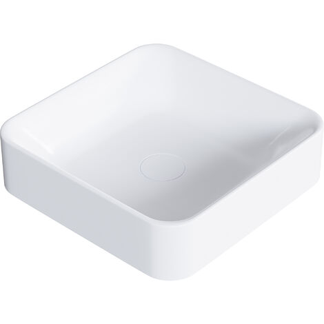 BERNSTEIN - Vasque à Poser 50x40x12cm En Fonte Minérale - Blanc Mat