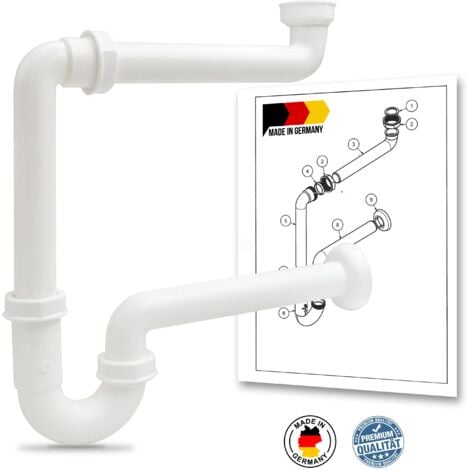 BERNSTEIN - Siphon plastique pour lavabo évier et vasque salle de