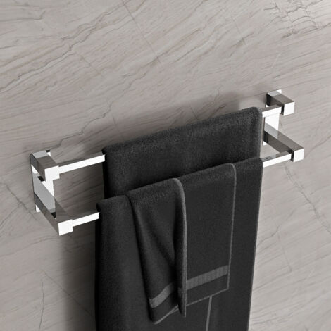 Échelle Porte-Serviettes Bernstein OLA - 170cm Noir Mat Acier Inox, Pose Libre Ou Murale - Design Salle De Bain