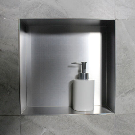 Porte-savon douche salle de bain acier brossé - Collection Nirmala