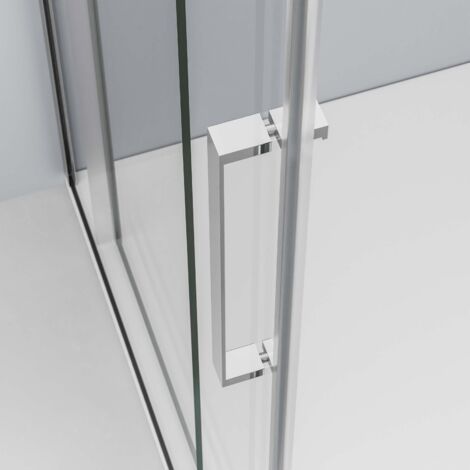 BERNSTEIN - Cabine de douche d'angle en verre trempé 8mm, Paroi de