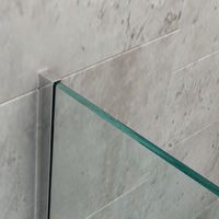 Paroi de douche fixe latérale en verre, satiné, EX101, largeur sélectionnable: 1300mm