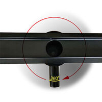 Caniveau de douche en acier inoxydable noir - FlexGTB02 - Longueur sélectionnable : 700mm