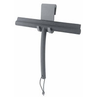 BERNSTEIN - Raclette de douche en acier inoxydable avec poignée, crochet, revêtement en silicone sans soudure, anthracite