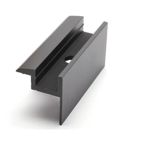 Morsetto Terminale - altezza del modulo 30 mm anodizzato NERO (Alluminio) (1/4)