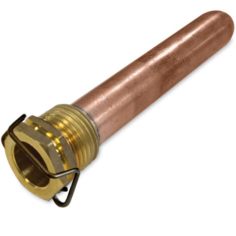Pozzetto guaina da 1/2" per piu' sonde di temperatura - Lunghezza 100 mm, diametro 15 mm (1/4)