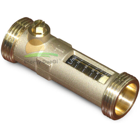 Regolatore di portata con flussimetro 20-70 lt/m 1" M x 1" M