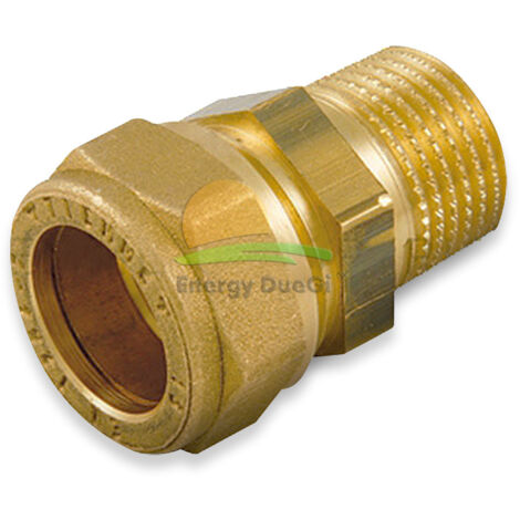 Raccordo diritto a compressione 12 x 1/2"M BATT.PIANA 12 x 1/2" (1/2)