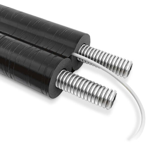 Tubazione doppia in acciaio inox spess. isolante 13 mm DN25 (metro)