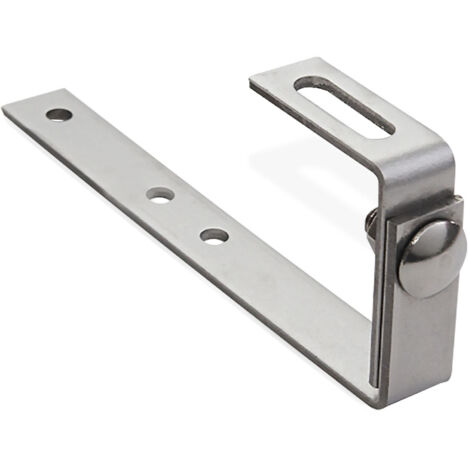 Staffa regolabile a L in acciaio inox per tetto in ardesia, lunghezza 225 mm (1/2)