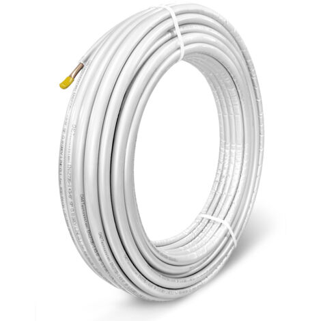 Tubo in rame singolo isolato CONDIX per gas R32/R410a/R407c da 1/4" spessore rame 0,8 mm, lunghezza 50 metri (1/2)