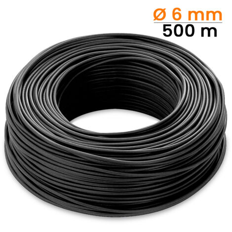 Cavo nero per fotovoltaico, sezione 6 mm, lunghezza 500 metri lineari