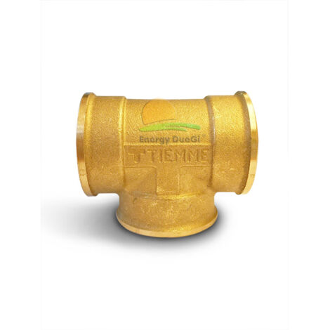 Raccordo a T  in ottone F-F-F 1"x 1" x 1"  1" F x 1" F x 1" F (1/3)