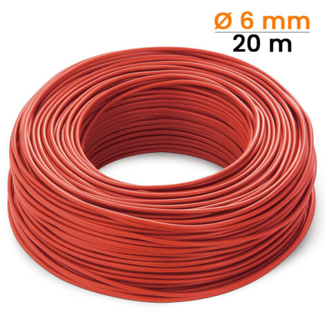 Cavo rosso per fotovoltaico, sezione 6 mm, lunghezza 20 metri lineari (1/3)