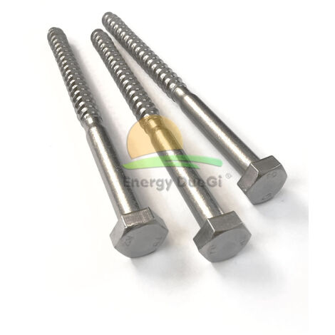 Viti Esagonali Per Legno, 10 X 130 Mm, In Acciaio Inox DIN 571, Viti - Foto 7