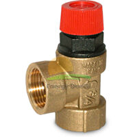 Valvola di sicurezza, limitatrice di pressione a membrana 3/4" FF, 1,5 BAR