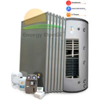 Kit impianto solare termico per stoccaggio di Acqua da Riscaldamento e produzione ACS, 6-7 persone, termoaccumulo combinato 1000 litri, EFMAX
