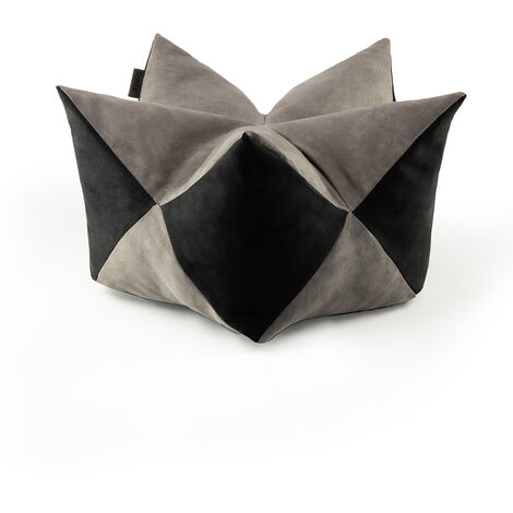 lionto Kronenkissen für Hunde, 85x45cm, grau/schwarz