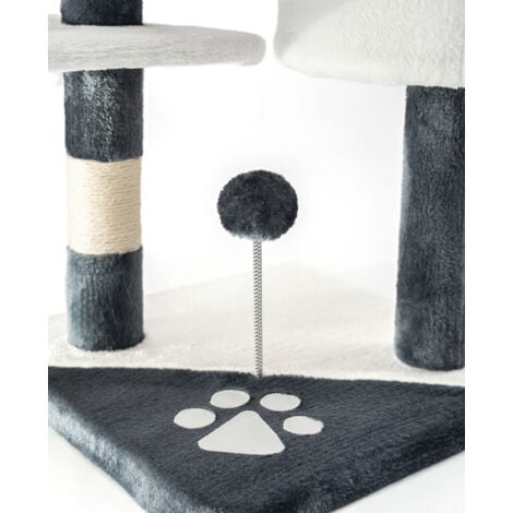 lionto Kratzbaum Kletterbaum Katzenkratzbaum Höhe 112 cm, grau/weiß