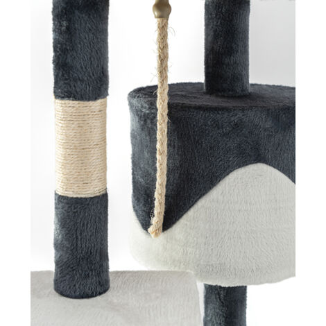 lionto Kratzbaum Kletterbaum Katzenkratzbaum Höhe 112 cm, grau/weiß
