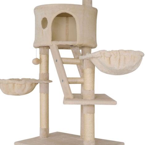 lionto Kratzbaum höhenverstellbar, Höhe 230-250 cm, beige