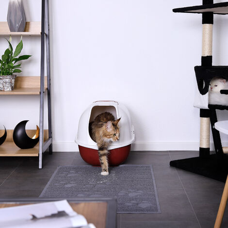 Hengda Katzenmatte Sonstiges Katzenzubehör Vorlegematte Vorleger Katzenstreu  Matte Katzenklo Matte 78×60cm