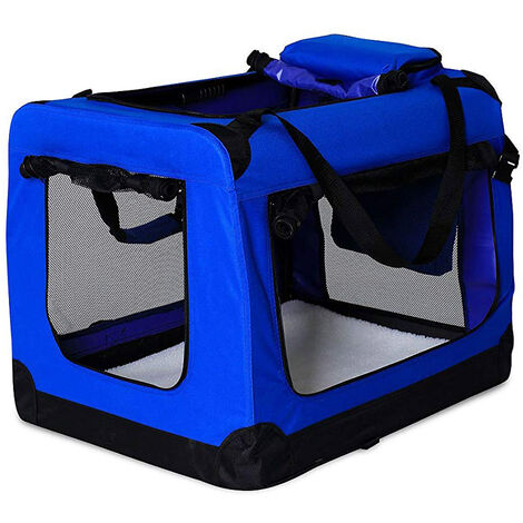 Katzentransportbox Katzentasche Katzenbox (XL) 82x58x58 cm Blau