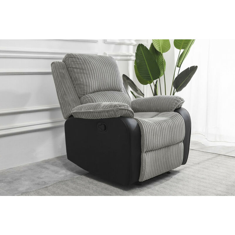 Roomee Living room Jumbo Cord Fabric Recliner Armchair Lounge Chair