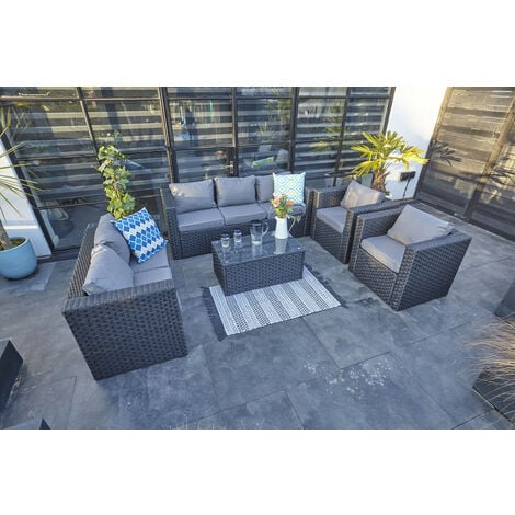 7 seater rattan