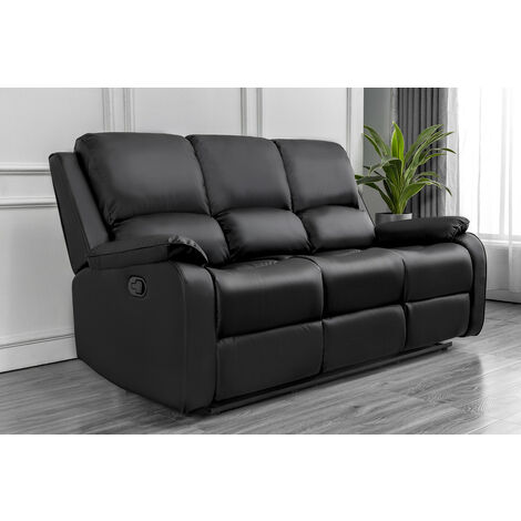 Boston 3 Seater Recliner Leather Sofa, Reclining Leather Sofa Canada
