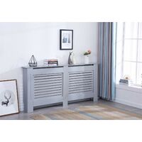 Modern Radiator Cover Wood MDF Wall Cabinet Grey-Size XL - grey