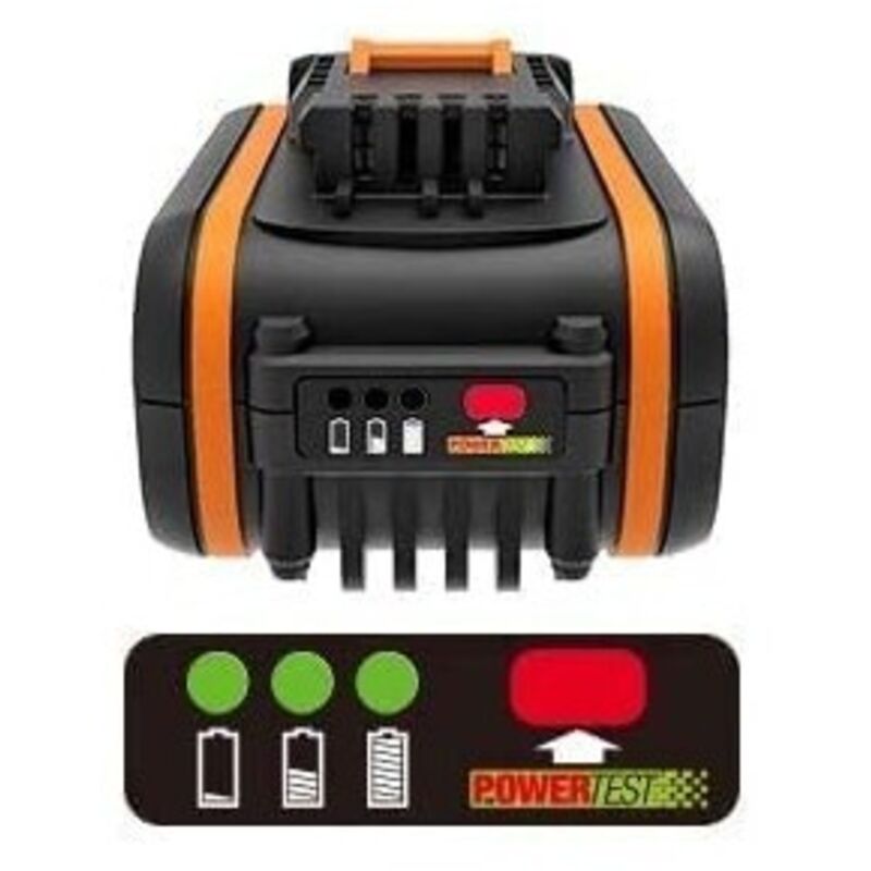 Batterie De Rechange 20V 5000mAh Pour Outils Worx - Modèles WA3551, WA3553, Etc. - Lithium-ion - 12